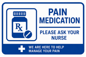 pain medication sign